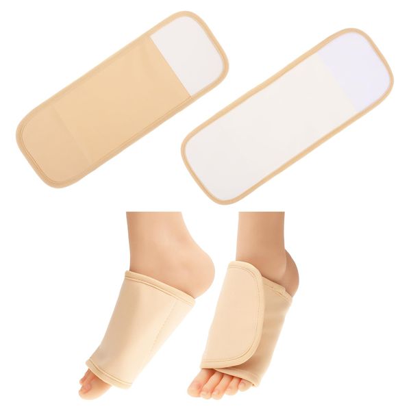 Ptwola 2pcs Castor Oil Pack Wrap for Feet, Adjustable Elastic Strap Ankle Wrap Reusable Castor Oil Pads Plantar Fasciitis Hot Cold Compress Ankle Support Brace for Women Men