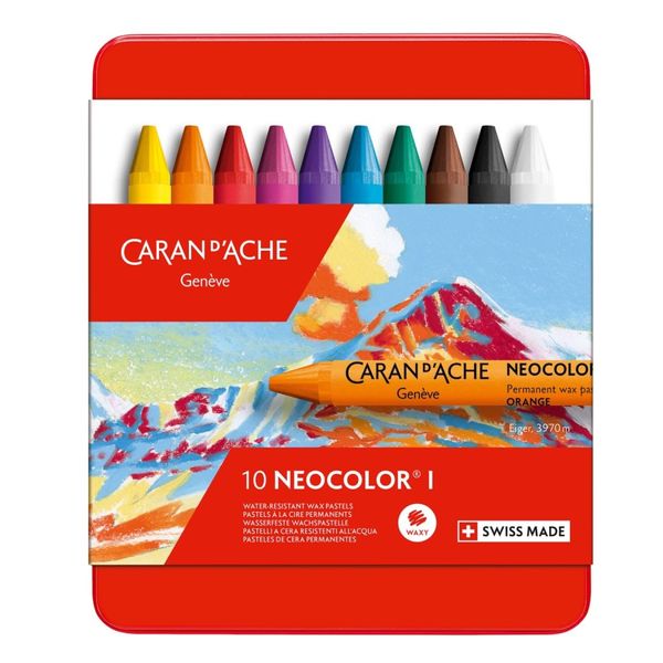 Caran d'Ache Hard Chalk, Assorted Colours, 10 Count (Pack of 1)
