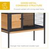 Rabbit Hutch Elevated with Tray, Openable Roof, Indoor/Outdoor