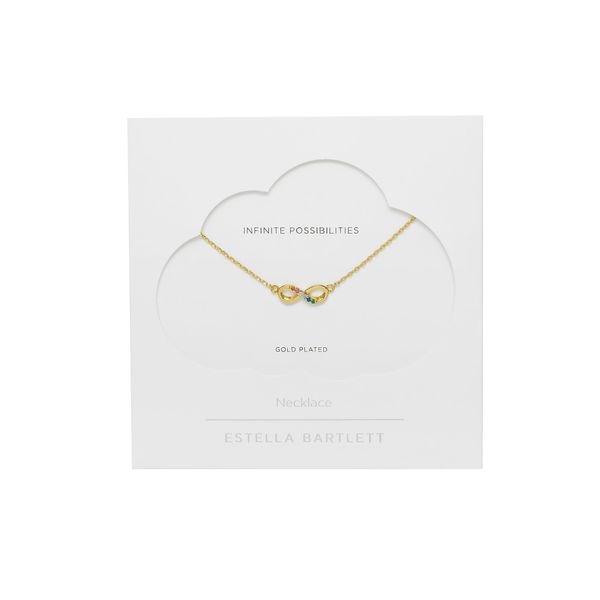 Estella Bartlett Gold Plated Multi CZ Infinity Necklace