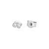 9ct White Gold Butterfly Back Scrolls - Pair - Small