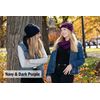 Regular Beanie Matching Scarf Winter Set Bundle - Indi Pink (Solid)
