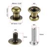 sourcing map 6mm Head Dia. Round Knobs Pull Handle, 12pcs Zinc Alloy for Drawer Pulls Gift Box Cabinet Door Knobs with Screws, Bronze Tone