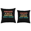 Funny Cold Brew Coffee Lover Retro Throw Pillow