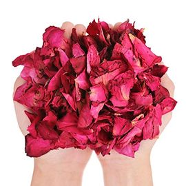 Natural Dried Rose, 150g Petals Real Flower Dry Red Rose Petal for Foot  Bath