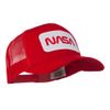 NASA Logo Embroidered Patched Mesh Back Cap - Red OSFM