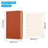 PATIKIL 6 Ring Binder Cover 2 Pack A7 Leather Notebook Binder Mini Refillable Loose Leaf Personal Planner with 100 Sheets (Orange)