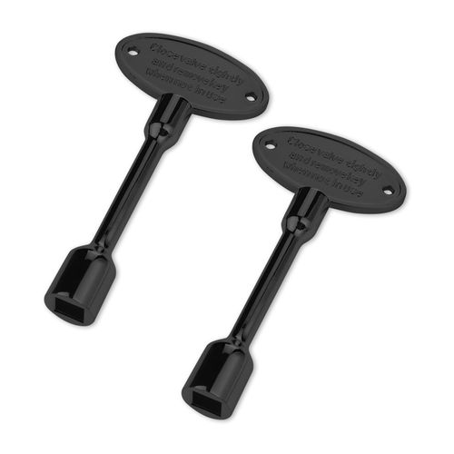 2 PCS Universal Gas Valve Key, Universal Valve Key for Gas Fireplaces, Fits 1/4" and 5/16" Replacement Gas Valve Stems, for Fire Pit and Fireplace, Outdoor Gas Fireplace (Black)