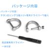[TISUR] Key Ring Titanium Key Car Motorcycle Key Chain D Ring for Smart Key Keychain (Grey/S*2pcs)