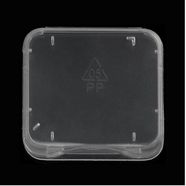 10 Pcs Transparent SD Storage Case Holder Box Computer Components Memory Card Cases Memory Card Accessories