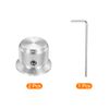 sourcing map 2 Pcs Aluminium Potentiometer Knobs, 3/16" (4mm) Universal Volume Tone Control Knobs for Guitar, Bass, 3/4" Silver