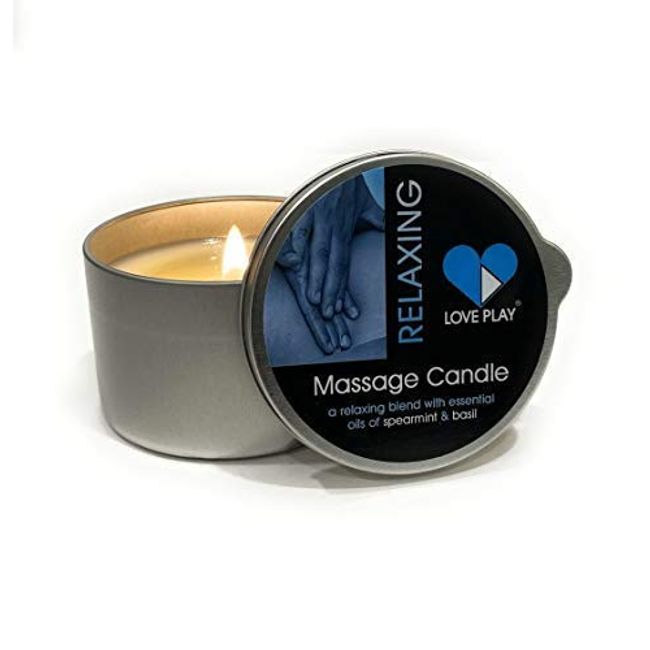 LOVE PLAY Massage Oil Candle for Couples and Home Spa, Natural & Vegan  (6.76oz) 
