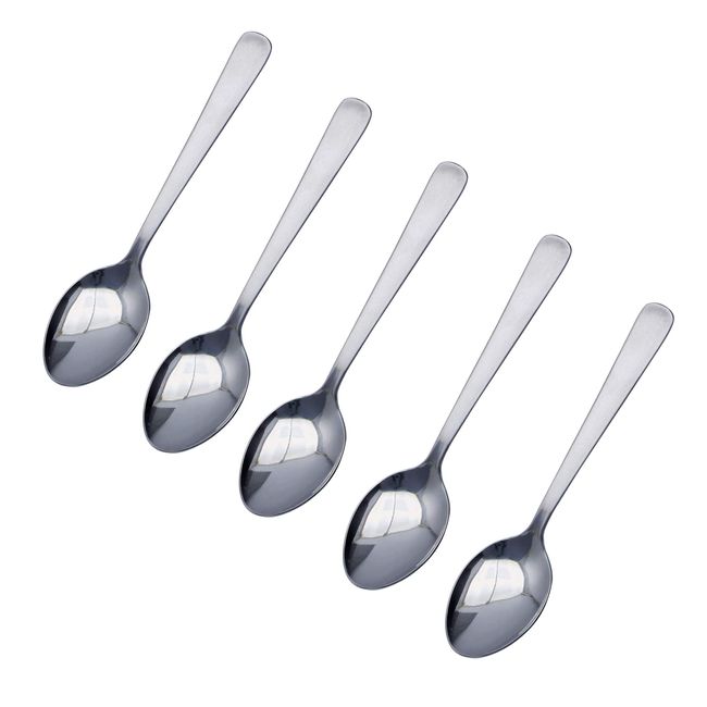 Takagi TAKAGI Lilac Tea Spoons, Set of 5, Bulk Purchase, Commercial Use, Cutlery, Silver, Spoon, Small, Tea, Dessert