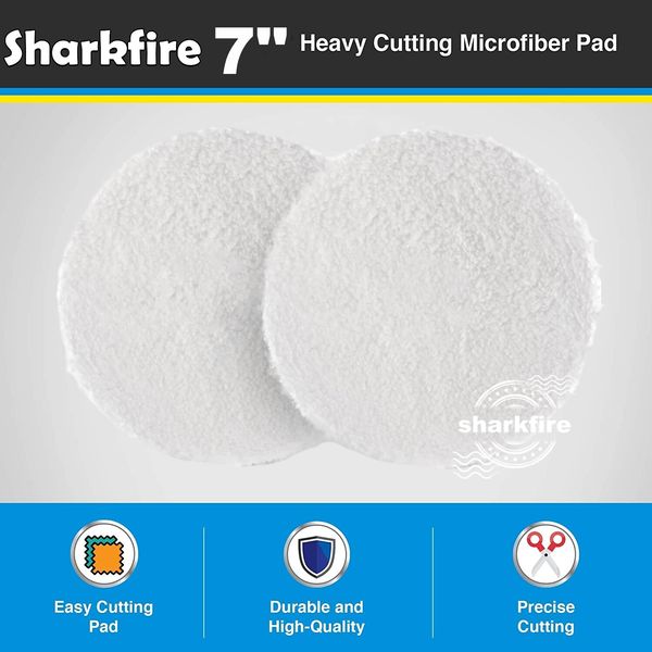 7" Inch Heavy Cutting Pad Polishing Microfiber Pad Microfiber Finishing Pad Disc