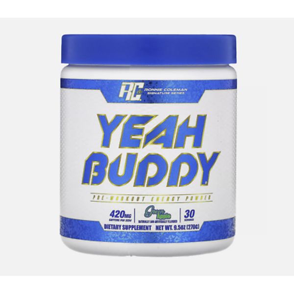 Ronnie Coleman's Yeah Buddy, Pre-Workout Energy Powder, Green Apple, 9.5 oz