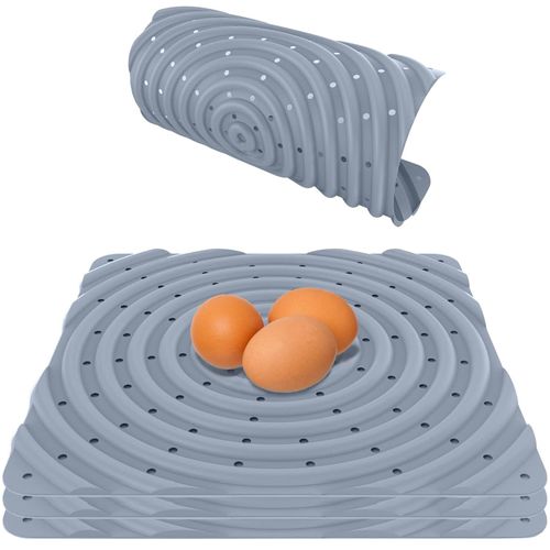 Lil'Clucker 4 Washable Chicken Nesting Pads for Laying Eggs - Nesting Pads for Chicken Coop - Gray Nesting Box Pads for Chickens - Durable Chicken Bedding for Coop, Poultry Nest Box Pads for Chickens