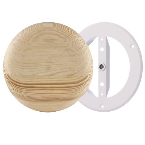 Steinberg14 Wooden Vent Cover 5 inch - Universal Supply and Exhaust Valve - Adjustable Vent Cover - Round Wall Ceiling Vent - Wooden Air Vent - Sauna Vent Cover with Pine Wood