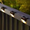 Solar Powered Deck Lights 16 Warm White LED Lights for Outdoor Safety