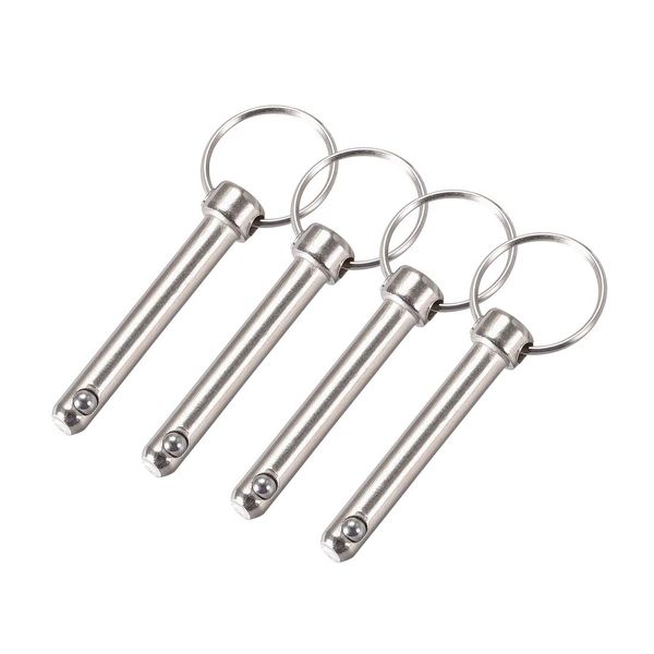 uxcell Quick Release Pins, Marine Hardware, 0.3 x 2.0 inches (8 x 50 mm), Boat Bimini Top Deck Hinges, 4 Pieces