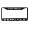 ⭐️⭐️⭐️⭐️⭐️ CINCINNATI BENGALS AUTHENTIC NFL Black METAL LICENSE PLATE FRAME GIFT