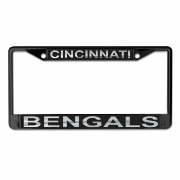 ⭐️⭐️⭐️⭐️⭐️ CINCINNATI BENGALS AUTHENTIC NFL Black METAL LICENSE PLATE FRAME GIFT