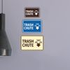 Classic Framed Trash Chute Sign (Black) - Small