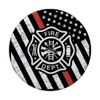 Fire Dept Firefighter US Flag Thin Red Line Firemen Gift PopSockets Standard PopGrip