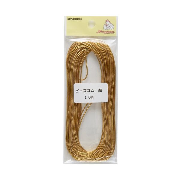 sankokko- Beads Elastic Thin SUN40 – 68 10 m Roll Gold
