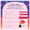 1 REAL TECHNIQUES Sparkle + Sleigh Makeup Brush & Sponge Set "RT-0015" *Joy's*