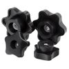 SYDARSYN M6 Star Knobs Clamping Nuts Plastic Star Head Handle Nuts Female Thread Thumb Nut (5PCS)