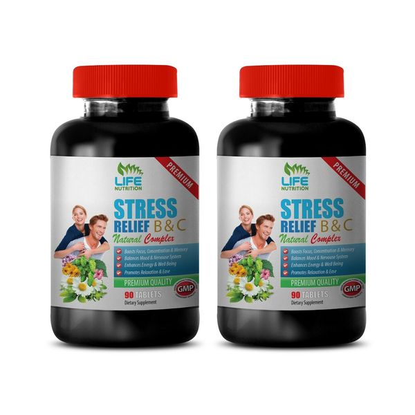reduce belly bloating - STRESS RELIEF B & C - excellent immune support 2 BOTTLE