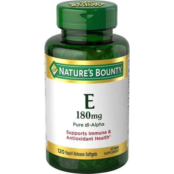 Nature's Bounty Vitamin E 400 IU Softgels Pure DL-Alpha 120 Soft Gels (Pack of 2)