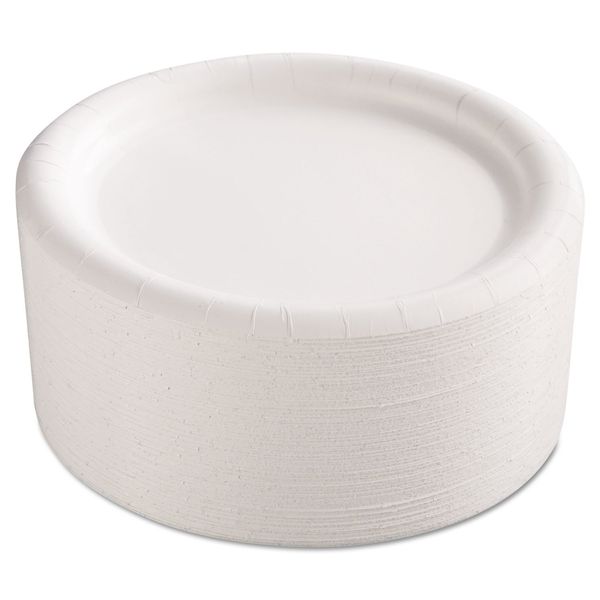 AJM CP9AJCWWH14 Premium Coated Paper Plates 9-Inch dia White 125/Pack 4 Packs/Carton