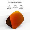 Revant Replacement Lenses Compatible With Oakley Flak Jacket XLJ, Polarized, Fire Red MirrorShield