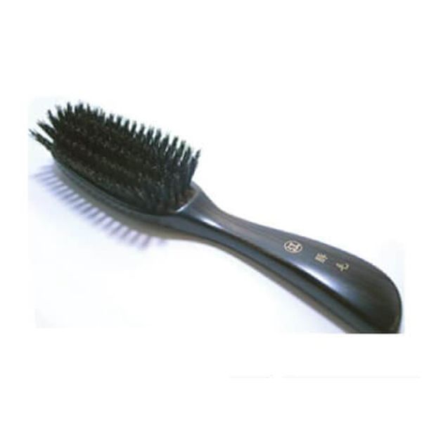 Edoya 300 Years Established in 300 Years, Pig Hair Brush, 6 Rows Planted, 100% Pig Hair, Highest Quality Animal Hair Brush, For Standard Hair Volume, Soft Bristles and Soft Feels Without Scalp