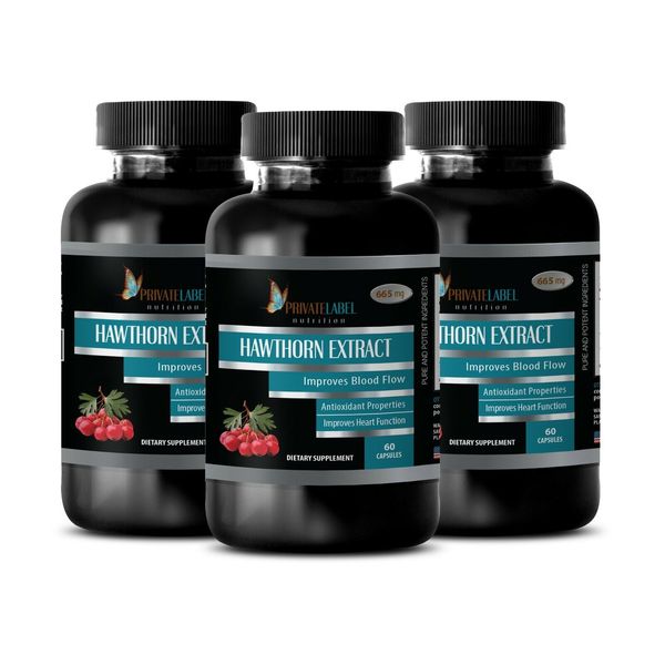 Hawthorn Berry Extract - Cardiovascular Support - Circulatory Function -180 Caps