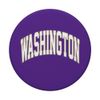 Retro Washington Throwback Purple Classic Washington Tee PopSockets Adhesive PopGrip