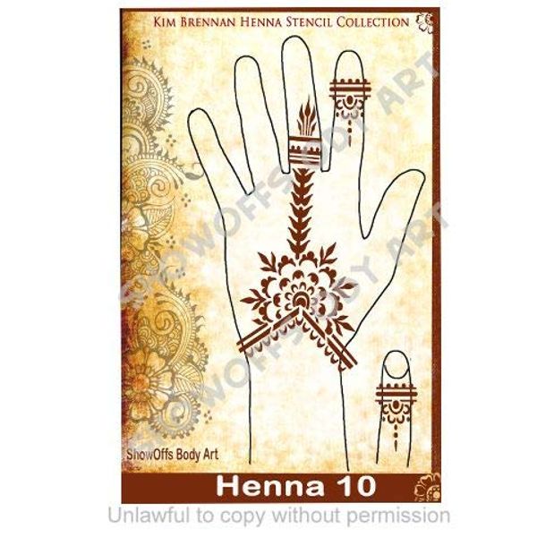 Body Painting Airbrush Stencil - Henna 10