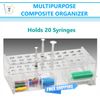 Premium Dental Composite & Etch Syringes Organizer Holds  20 syringes Microbrush