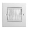 K M Electronics® Single Width Cable Tidy Entry Exit Faceplate Wall Plate with White Brushes