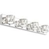 4 Lights Crystal Vanity Lights over Mirror Modern Vanity Lights for Bathroom LED