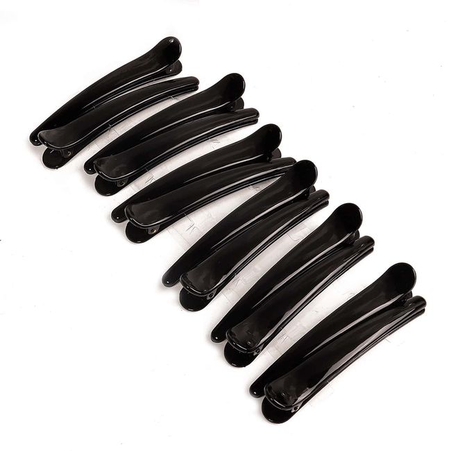 12Pcs Dividing Duck Bill Clips, Clamp Hair Styling Clips Hairpin Metal Hairdressing Sectioning For Salon Styling Tools