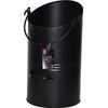 Galvanised Black Metal Fireplace Round Coal Scuttle Bucket Hod Eclipse