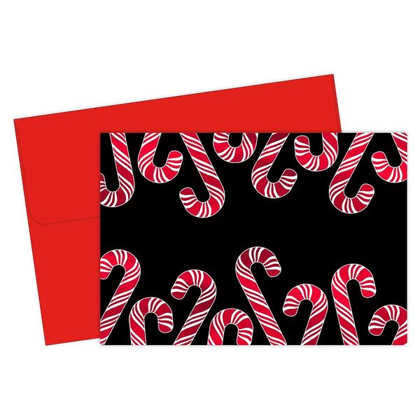 Great Papers! Candy Canes with Red Foil Note Card, 4.875" x 3.5", 50 count (2021139)