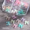 3D Aurora Bow Nail Charms,2Boxes Colorful Cute Nail Art Bows,72PCS Resin Bowknots Nail Jewelry Supplies for Nail Art Design Decorations Craft DIY