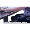 Minder Table Edge Bag Hanger Foldable Heart Shaped Safety Security Hook Holder Accessory (Blue)