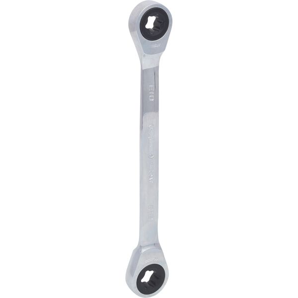 KS Tools 503.4353 GEARplus Double ring ratchet spanner, E10xE12