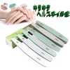 LIKENNY Sponge Nail File, Gel Nail File, Nail File, Double Sided Type, Set of 6, 1 Nail Art Brush Included, Set of 7