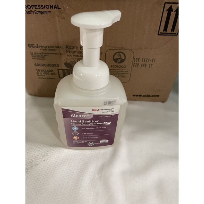 SCJ   10156400 Alcare Extra Foaming Sanitizer 6 x 400ml Exp 2027/04