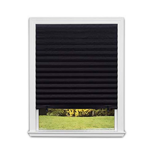 Redi Shade 1617201 Blackout Pleated Paper Shade, 36 in x 72 in, 6-Pack, Black